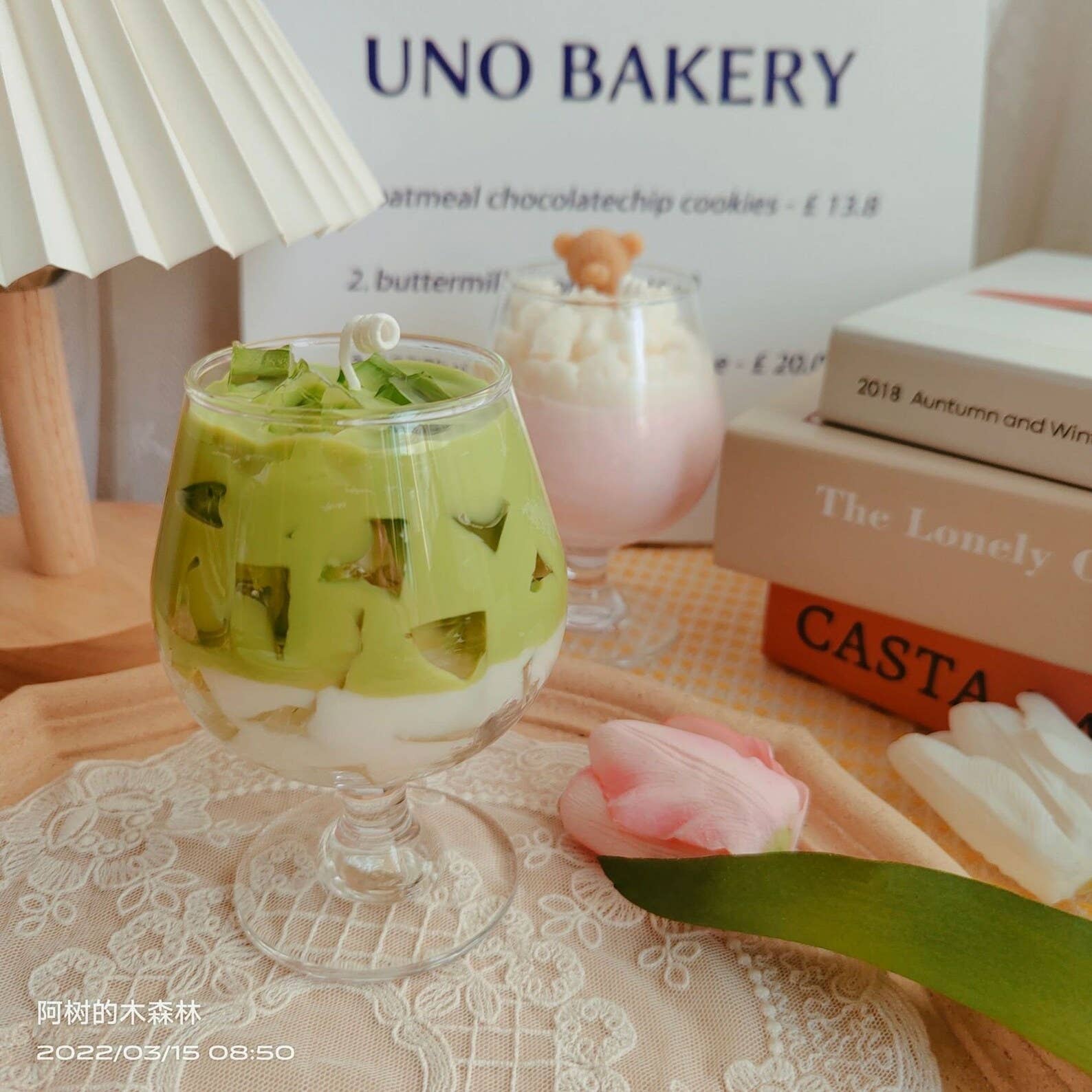 Carol Cao – wholesale Prydnadsljus – Grön mocka kaffe ljus - soja ljus - kaffe latte ljus5