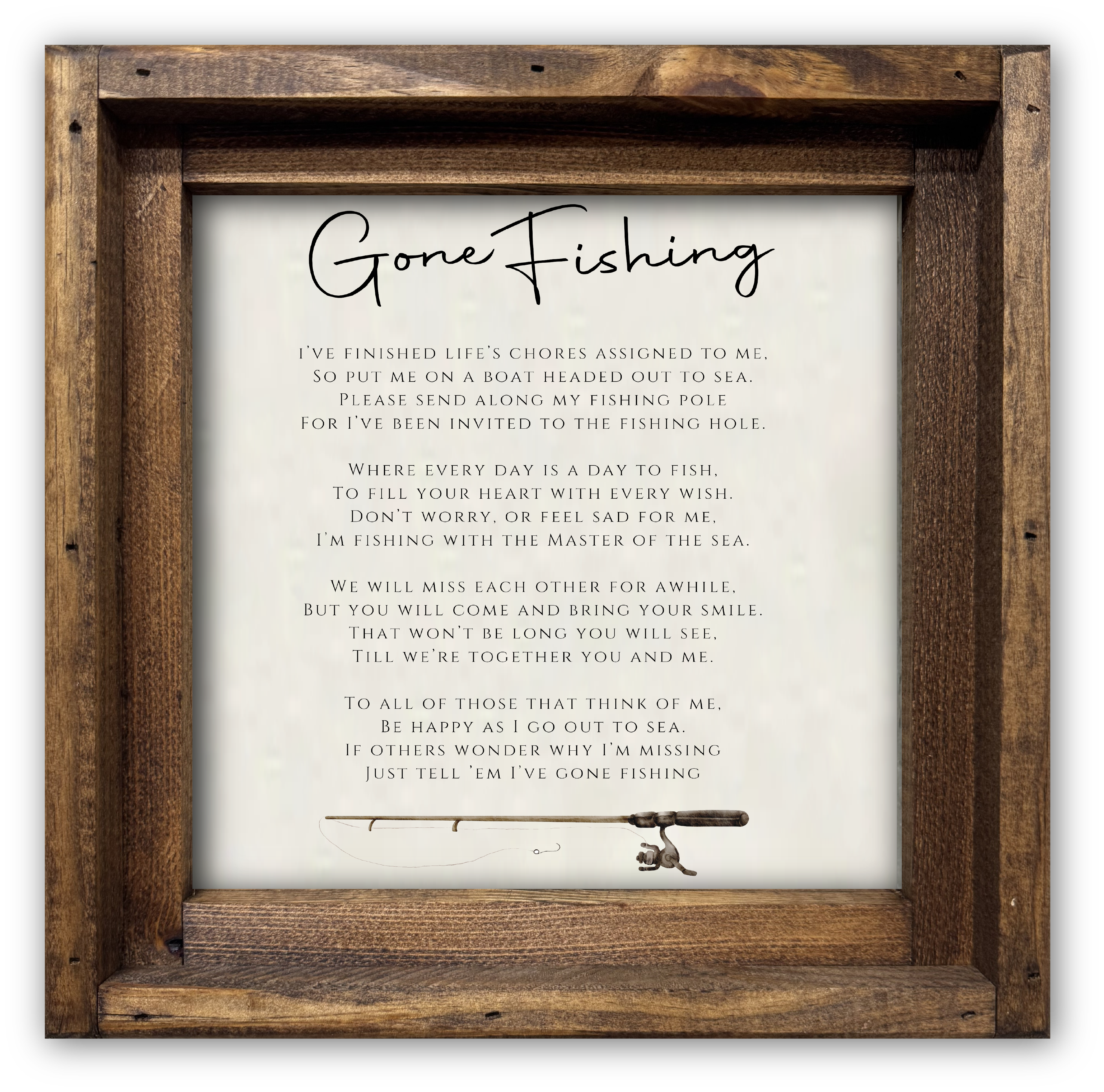 Jarmz Designs - Vente Pancarte - TOILE ENCADRÉE DITES-LEUR QUE JE SUIS PARTI PÊCHER2