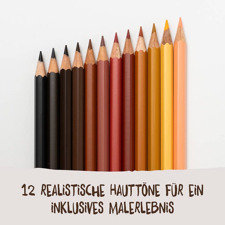 Hautfarben - Vendita all'ingrosso Matite colorate - 12 Hautfarben Buntstifte (edizione tedesca)