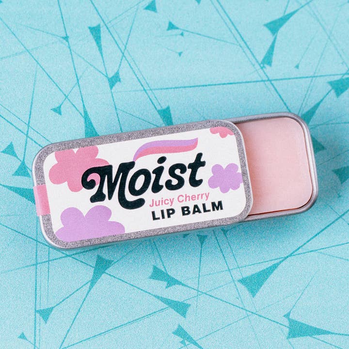 Moist Lip Balm | Funny Old School Tin for wholesale by Whiskey River Soap Co.