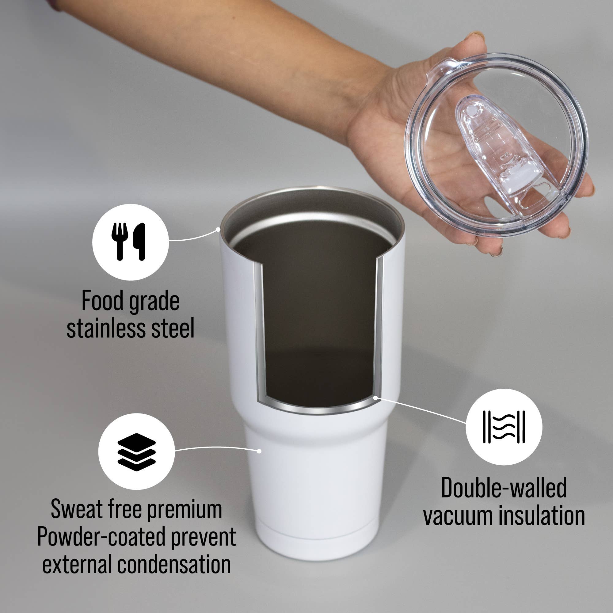 Famgraving - Wholesale Water Bottle - Custom Promotional Full Color Logo 30oz Tumbler 0