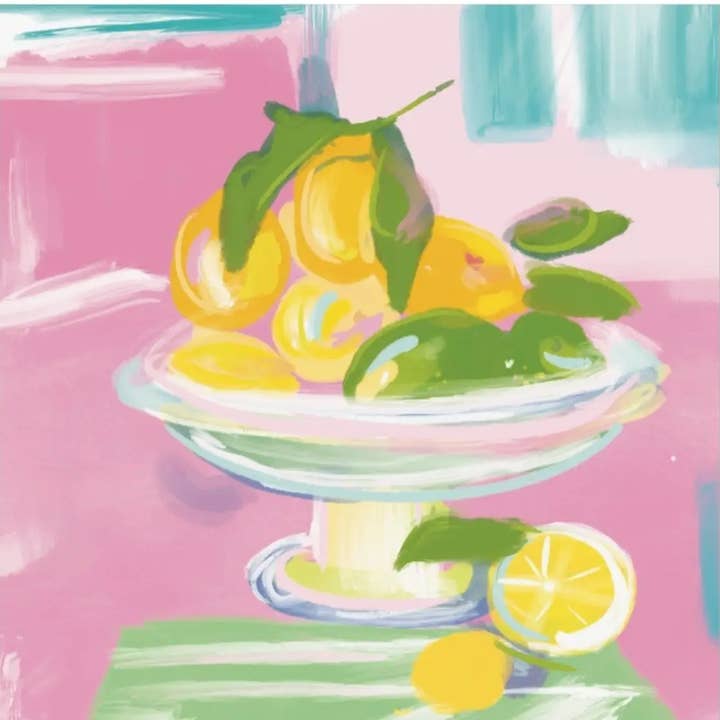 CIOTOLA DI LIMONI - Stampa artistica per la vendita all'ingrosso da parte di Rebecca Illustrated