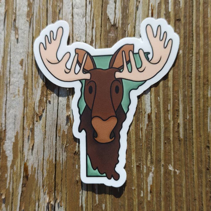 Moose VT Sticker for wholesale by MADE BY DEE MARIE LLC