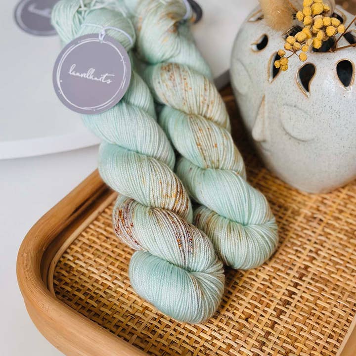 laurelknits - Wholesale Yarn - BFL Silky Sock Yarn - Dirty Mint