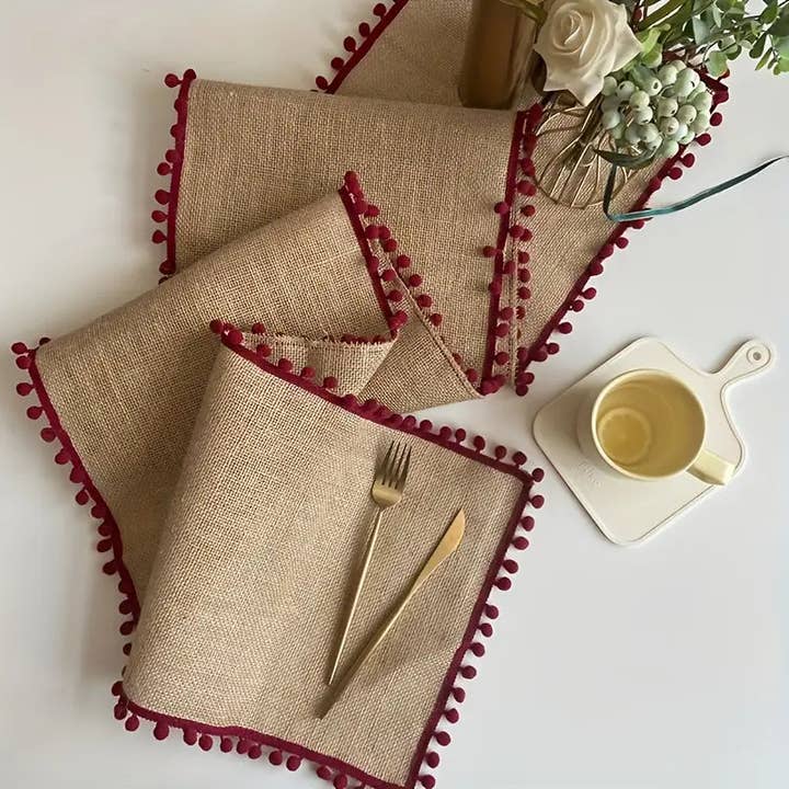 Rustic Linen Look Table Runner - Woven Jute Dining Decor and other Purchase Wholesale jute runner. Free Returns & Net 60 Terms on Faire trending on Faire.