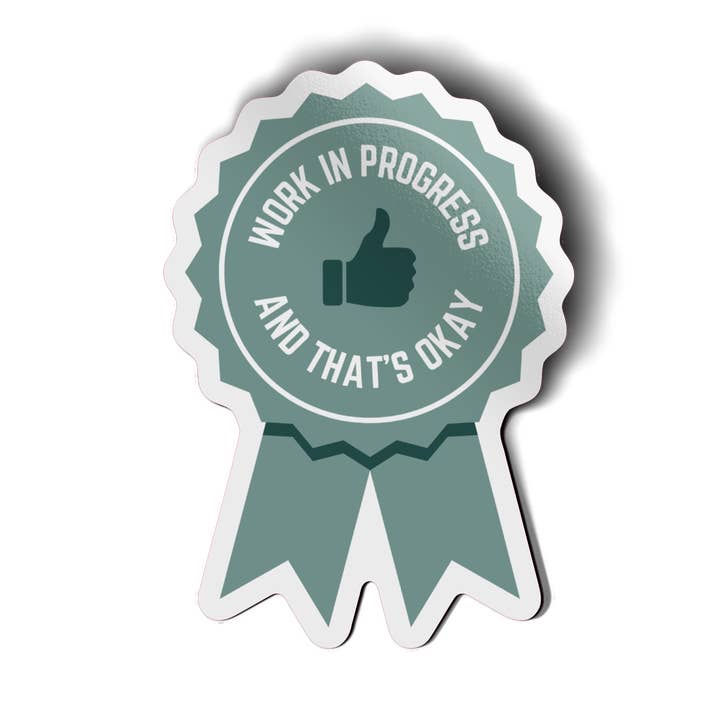 Work in Progress Vinyl Sticker for wholesale by Pink Salt Riot