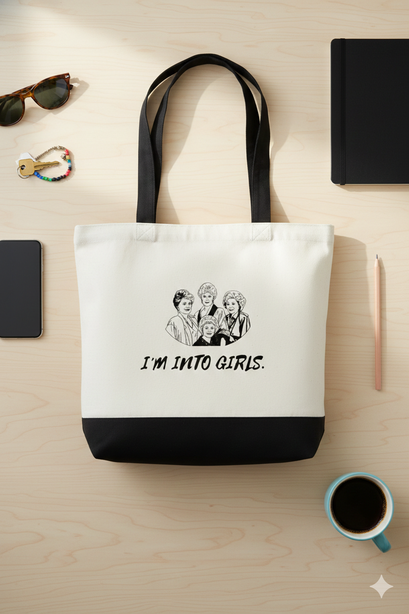 Very Gay. Very Busy. - Wholesale Tote Bag - Unisex - I’m Into Girls Golden Girls Canvas Tote4