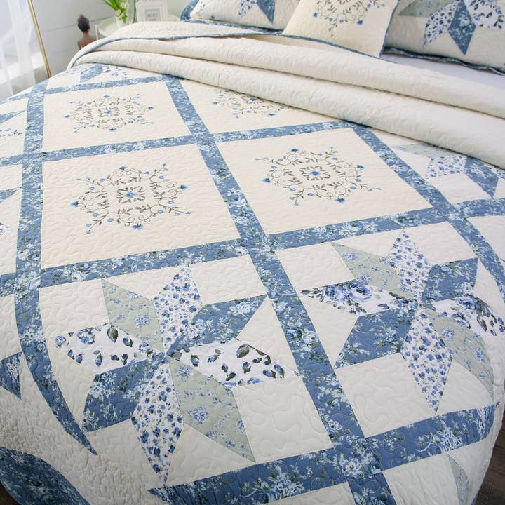 Kasentex - Wholesale Coverlet - Patchwork Bedspread Embroidery Coverlet 100% Cotton11