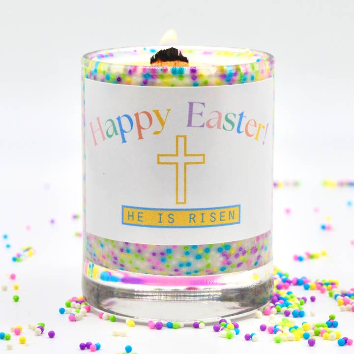 Mini Easter Pastel Sprinkle Lavender Spring Candle for wholesale by Continue Good