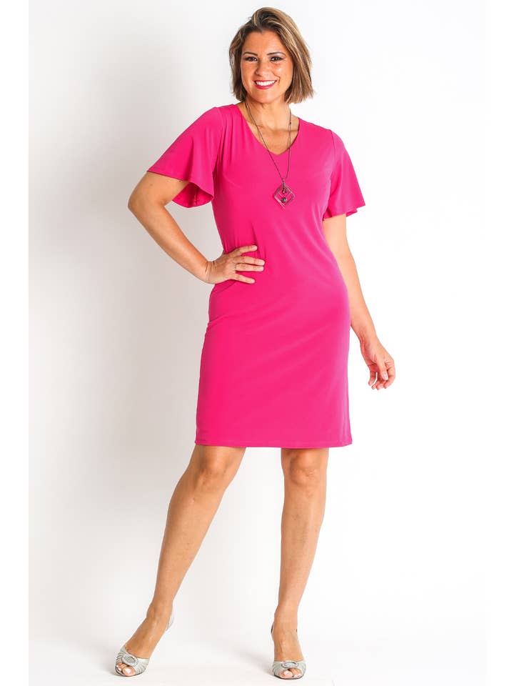 3670640 - V-HALS STRIKKET KJOLE for engroshandel hos LOURDES CASTILLO