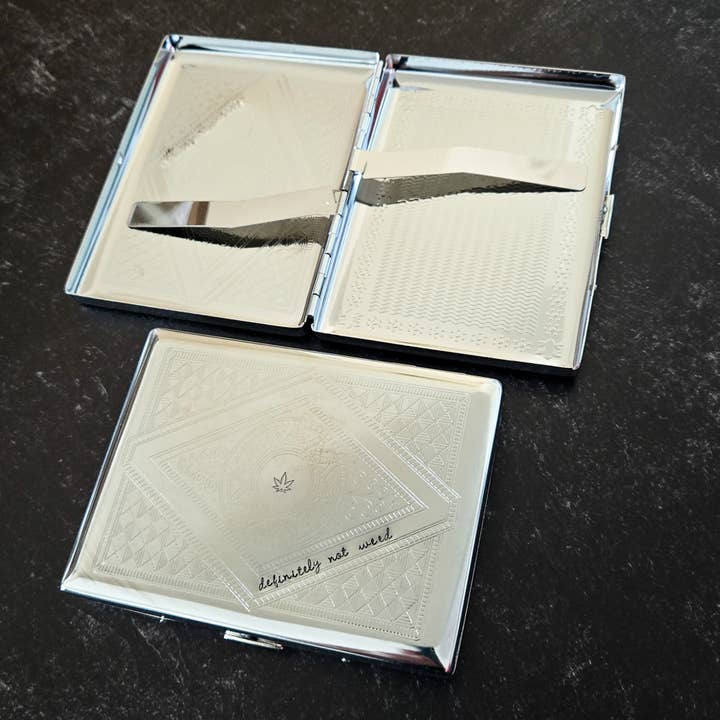 Salt and Sparkle - Wholesale Cigarette Case - Definitely not Weed Funny Metal Case2