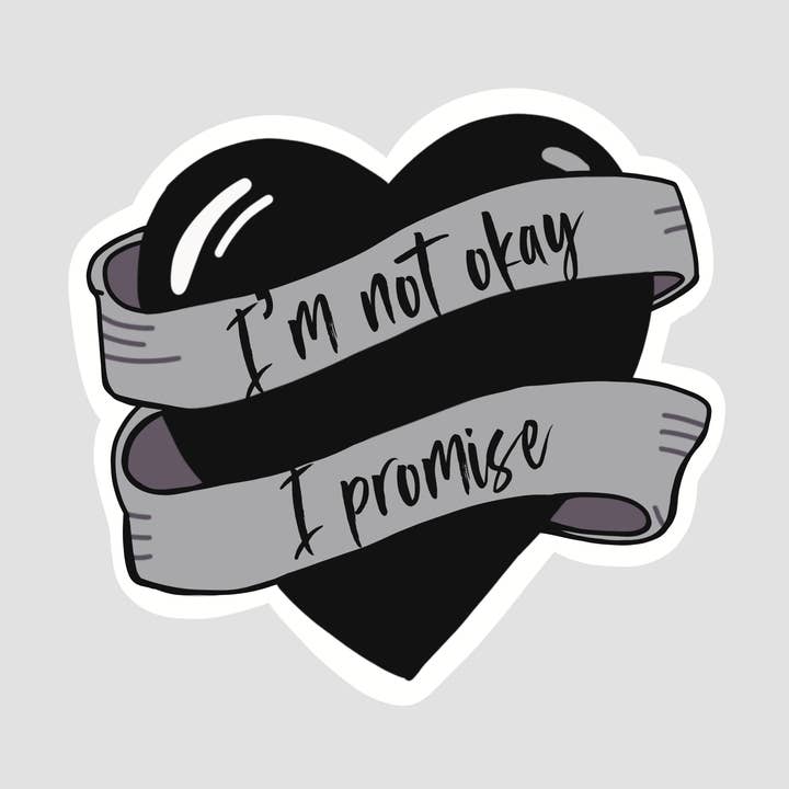 I’m Not Okay Sticker for wholesale by Rebel Yell Design
