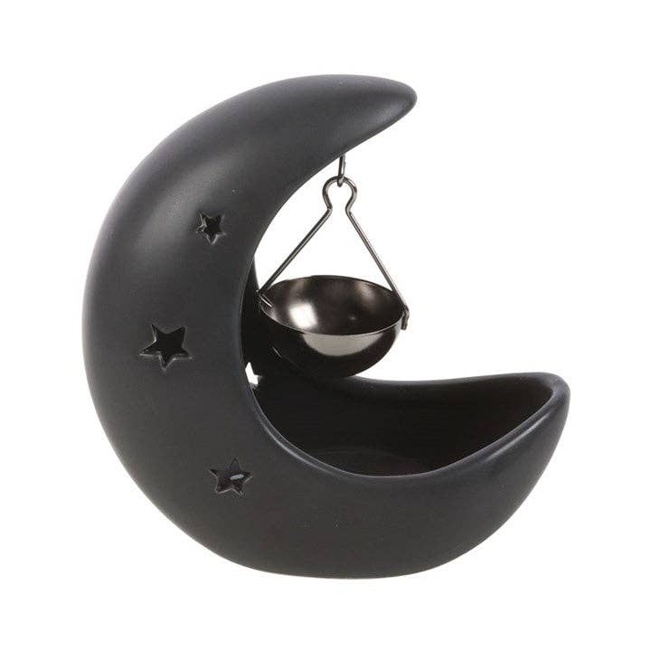 Something Different Wholesale – wholesale Oil warmer – Black Crescent Moon Hanging Oil Burner3