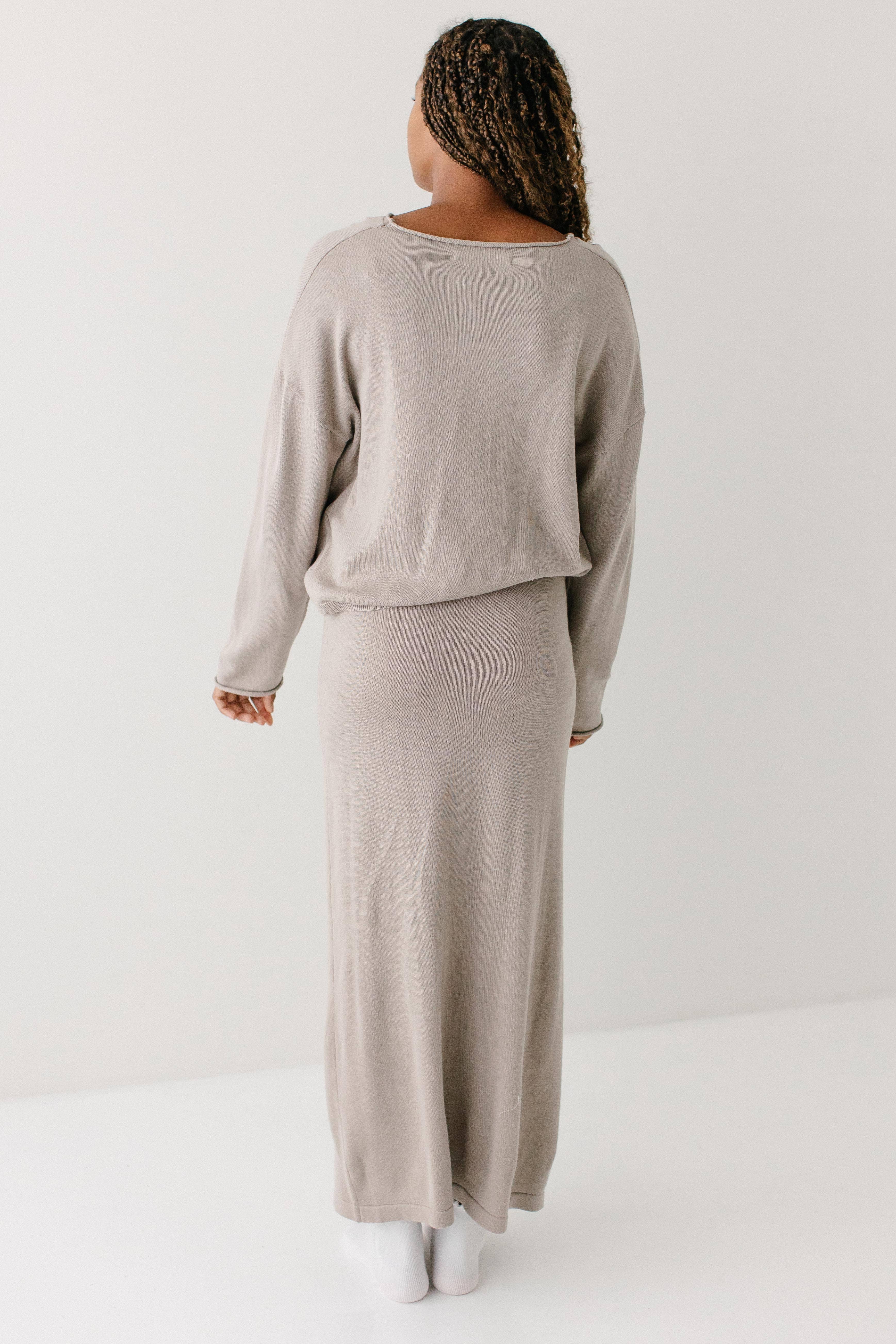 The Main Street Exchange - Wholesale Skirt - Women's - 'Jana' Cotton Blend Midi Sweater Skirt2