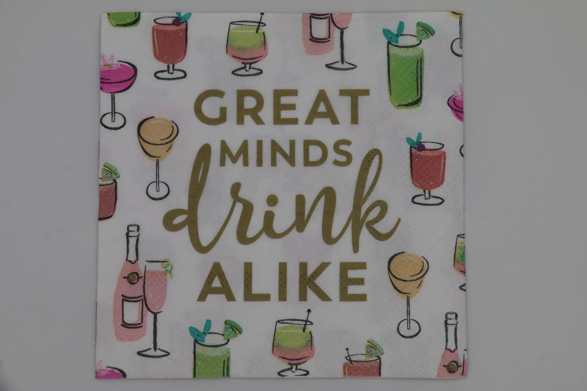 soiree-sisters - Wholesale Disposable Napkin - Funny Cocktail Napkins | Great Minds Drink Alike - 20ct1
