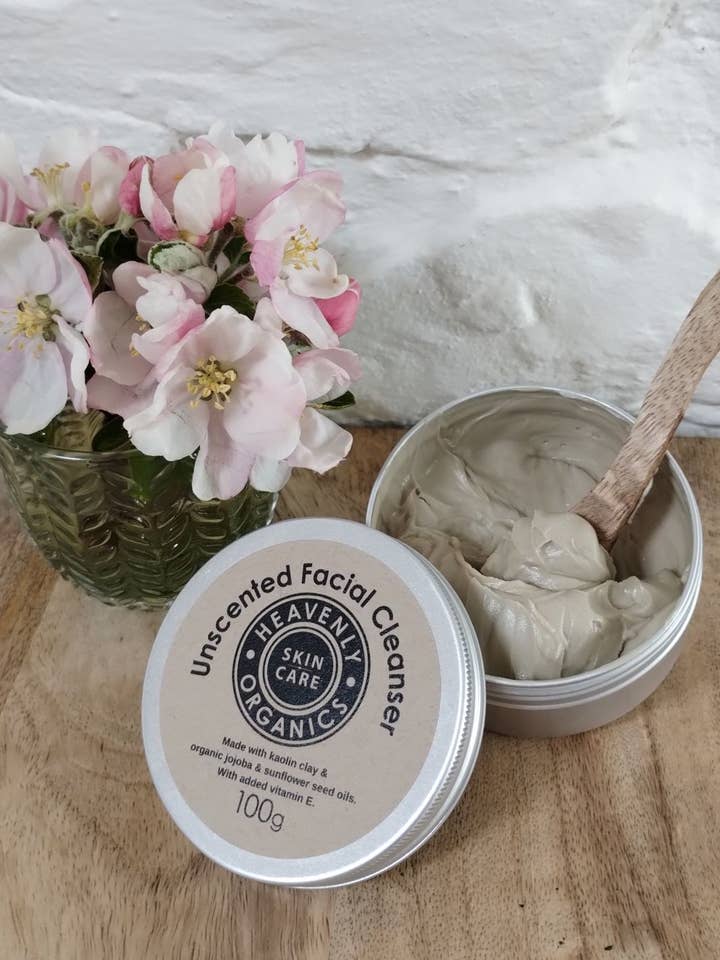 Unscented Clay Facial Cleanser for wholesale by Heavenly Organics Skin Care
