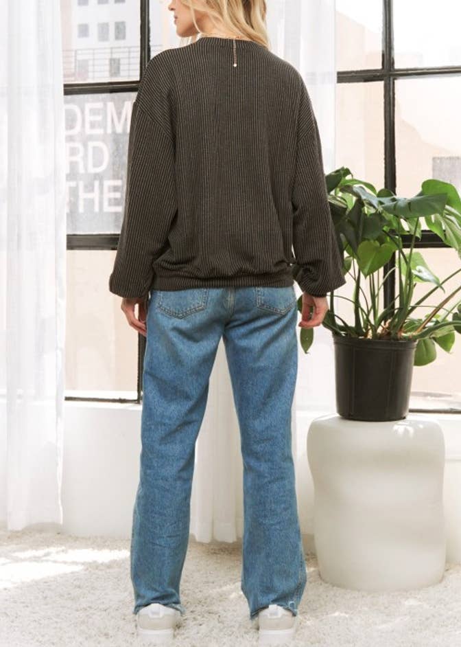 Coloring You - Wholesale Graphic Sweatshirt - Women's - 9078 TEXAS PRINT RIB CORD SWEATSHIRT18