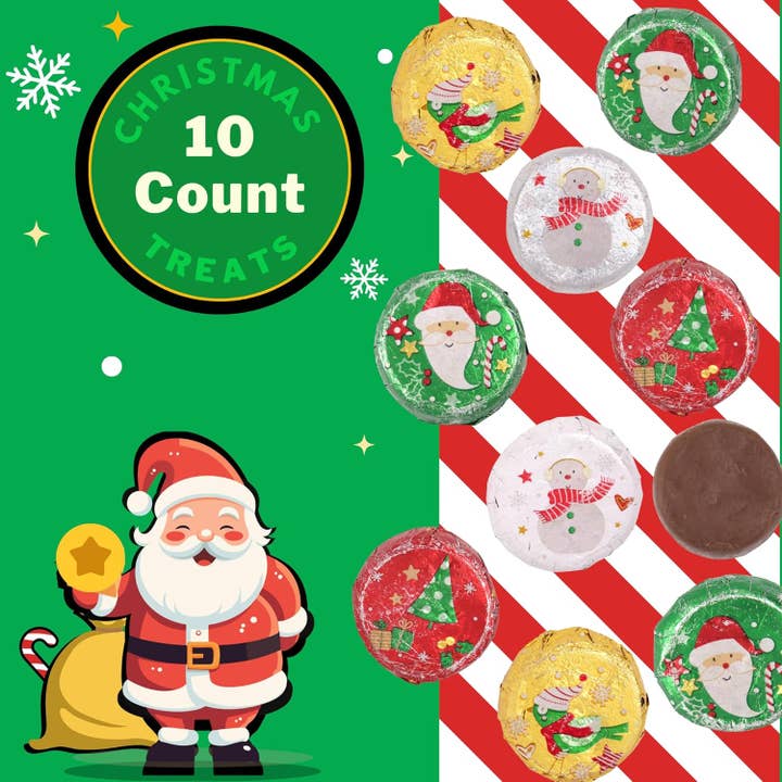 Needzo Inc - Wholesale Chocolate - Milk Chocolatey Christmas Coins, Mesh Bags, Foil Wrapped4