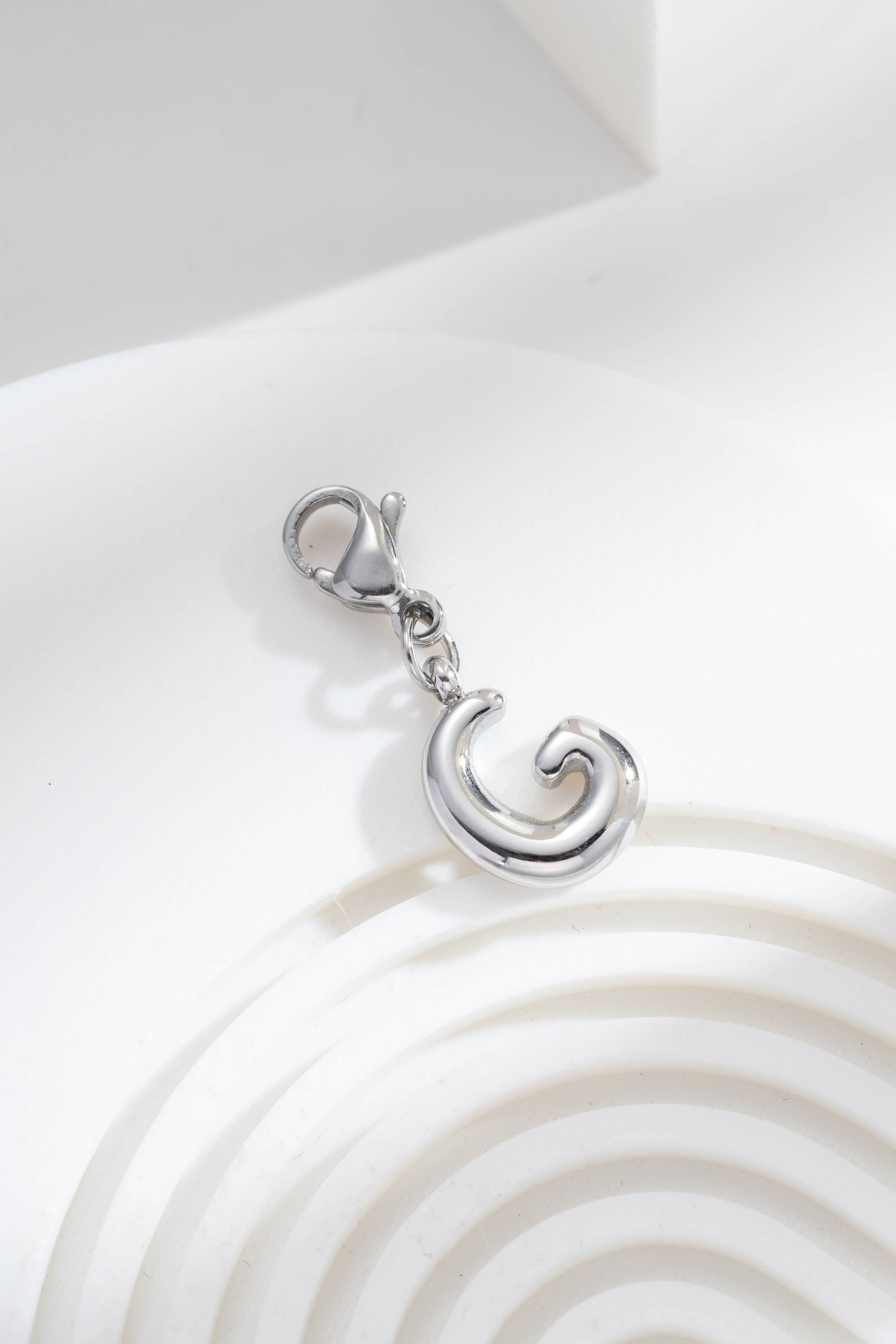 COSMOS - Venta al por mayor Abalorios/colgantes individuales - Colgante letra G alfabeto acero inoxidable personalizable3