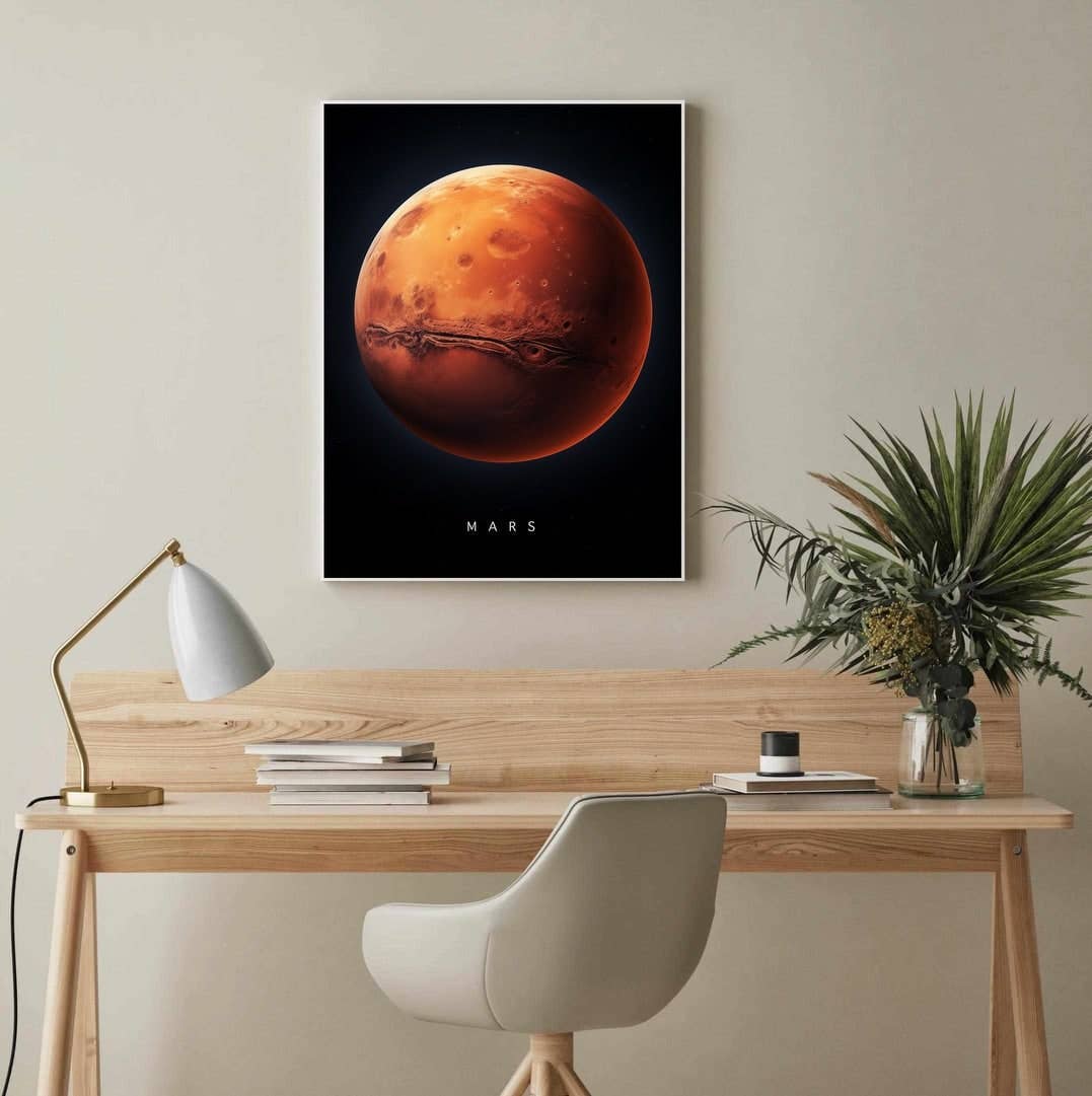 La Luna Bella - Toys - Wholesale Art print - Red Planet Majesty Mars Canvas Wall Art Print2