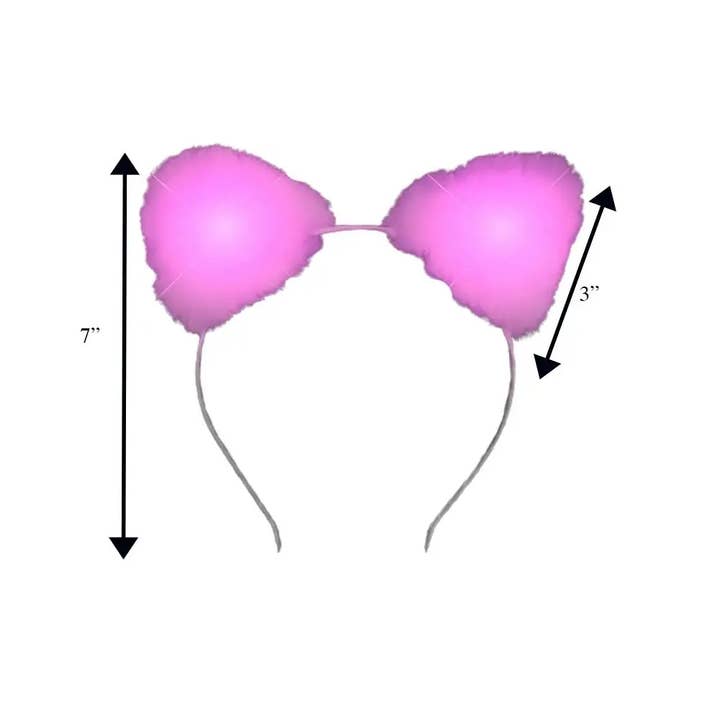 Blinkee.com, LLC – wholesale Fashion headband – women's – Pink LED Soft Cat Ears Headband
