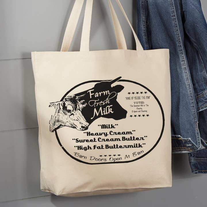 Country Farm, leche fresca, bolsa de 12 oz para venta al por mayor de Avery Lane Gifts