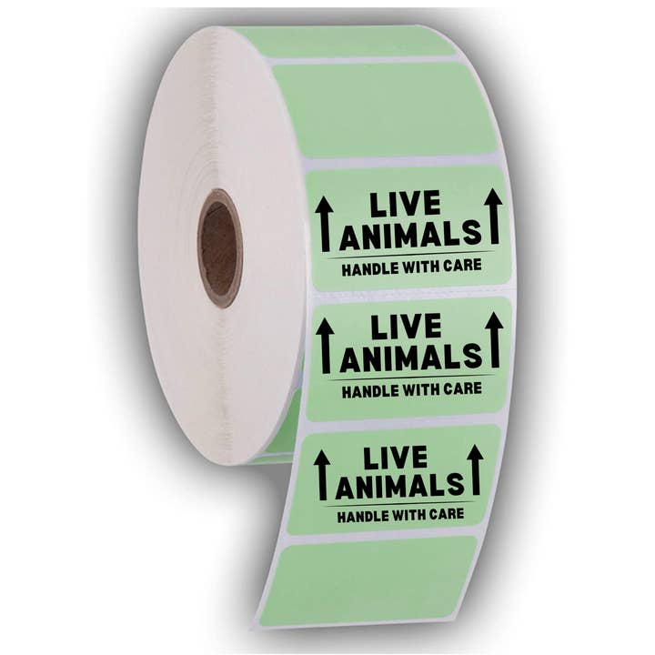 Unknown Designs - Wholesale Sticker - 500 Live animals, handle with care packaging label stickers2