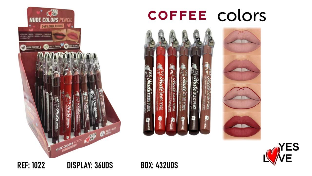 Yes Love Cosmetics - Vendita all'ingrosso Rossetti - Matita Contorno Labbra Cremosa con Temperino - Yes Love Cosmetics0