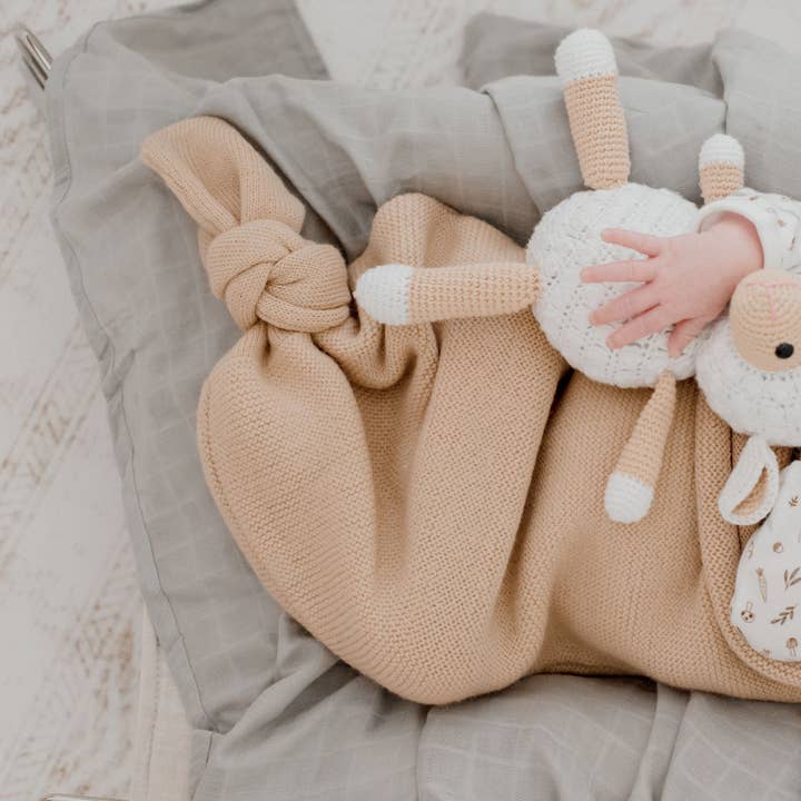 Zoe Sage - Wholesale Bedding Blanket - Kids & Baby - Wool Wrap Dreamtime Cocoon - Nougat5