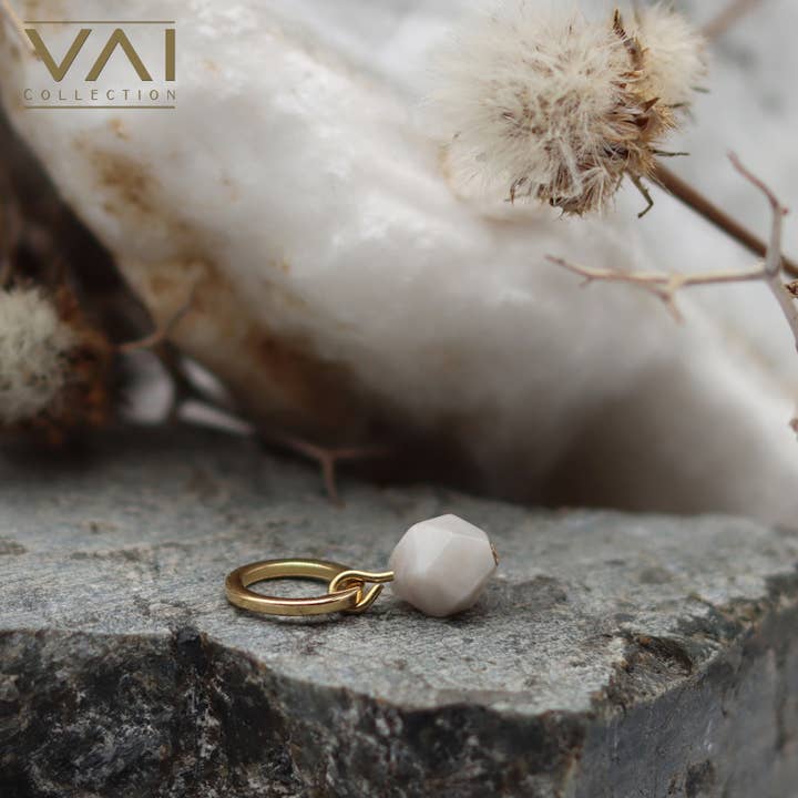 Charm “White Wine”, Gemstone Jewelry, Natural Moonstone for wholesale by Vai Collection