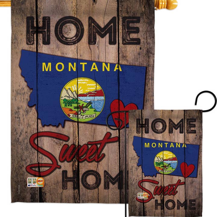 Two Group Flag Co - Wholesale Flag - State Montana Home Sweet Americana States Decor Flag