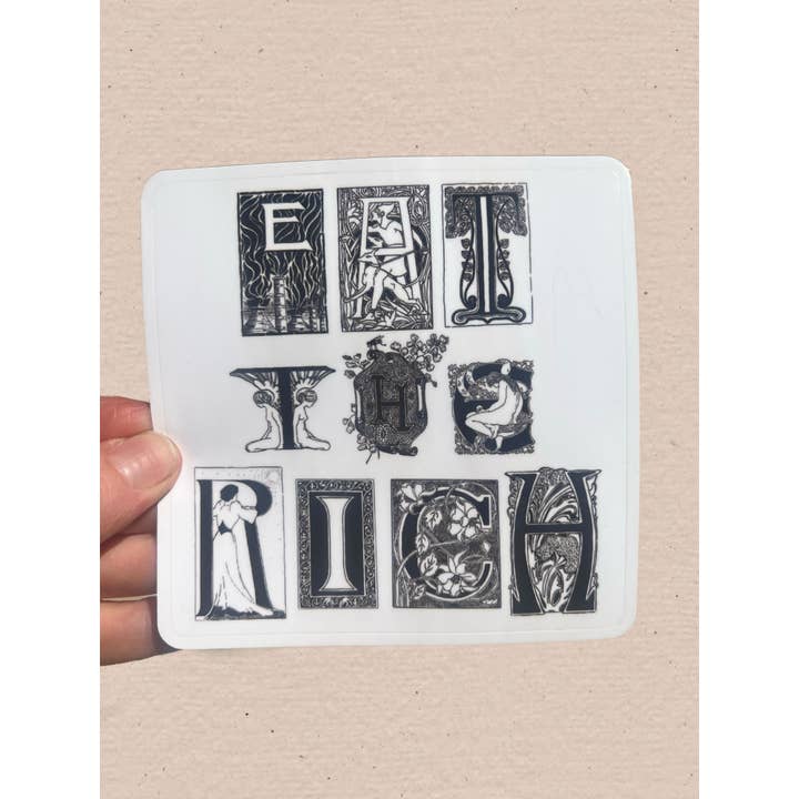 Astral Weekend - Wholesale Sticker - Eat The Rich Art Nouveau Punk Style STICKER 4 Inch