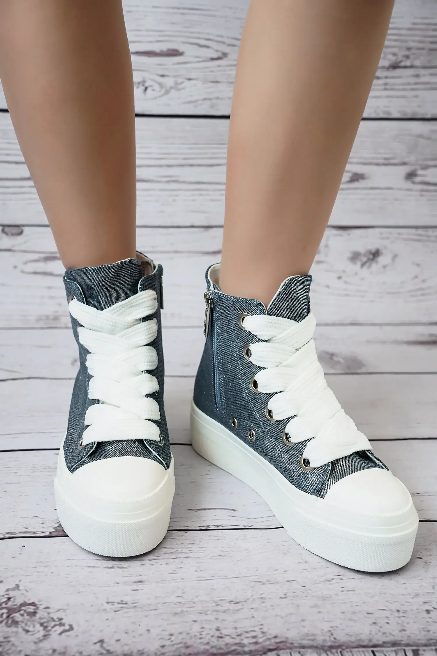 Apparel Hills - Vendita all'ingrosso Sneakers di tendenza - Donna - ZITELLA-C-DENIM - sneaker donna alte0