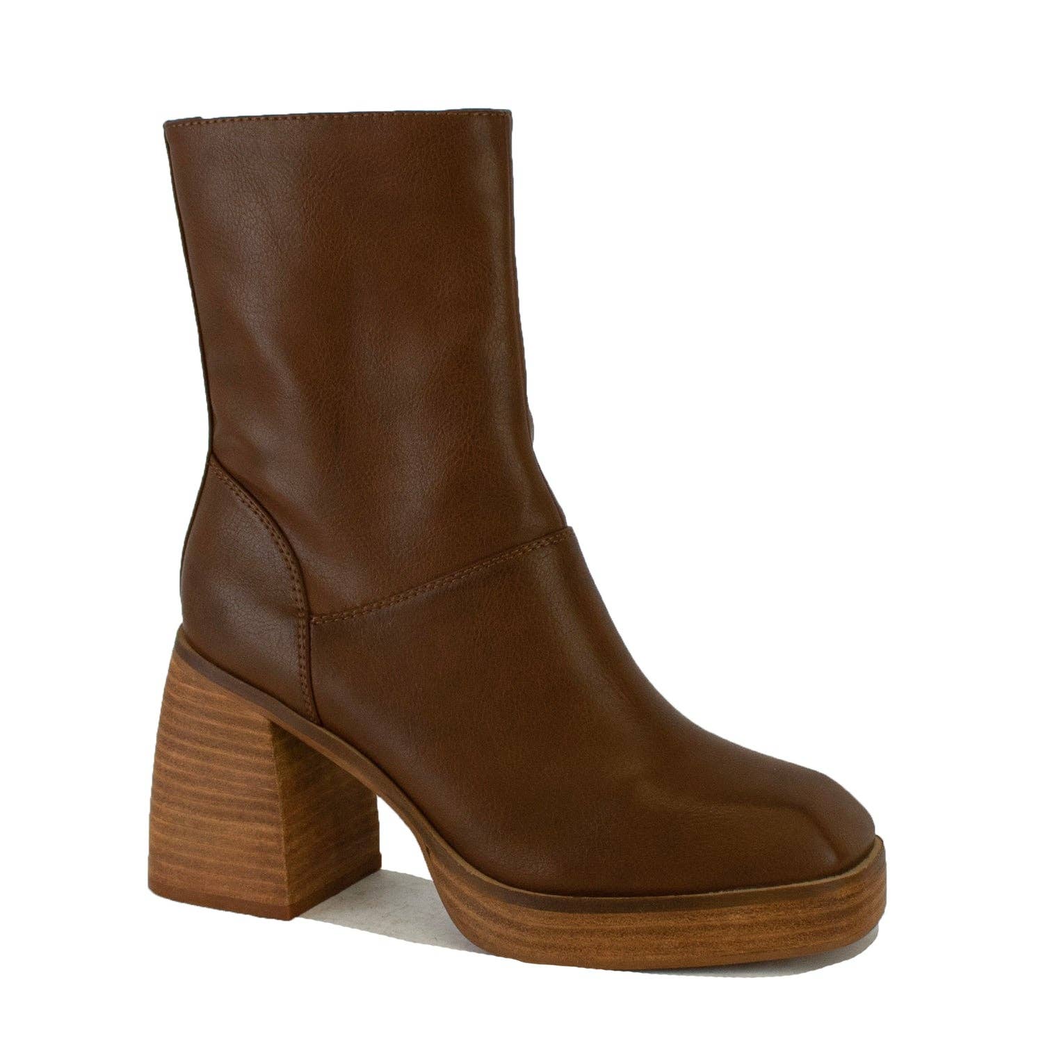 BEAST FASHION - Wholesale Booties - Women's - FOSTER-03 Block Heel Ankle Boots12