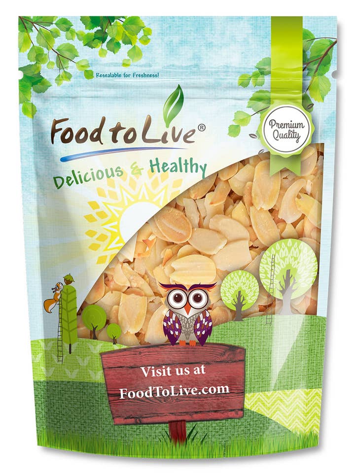 Dry Roasted Blanched Sliced Almonds with Himalayan Salt - by Food To Live for wholesale by Food To Live