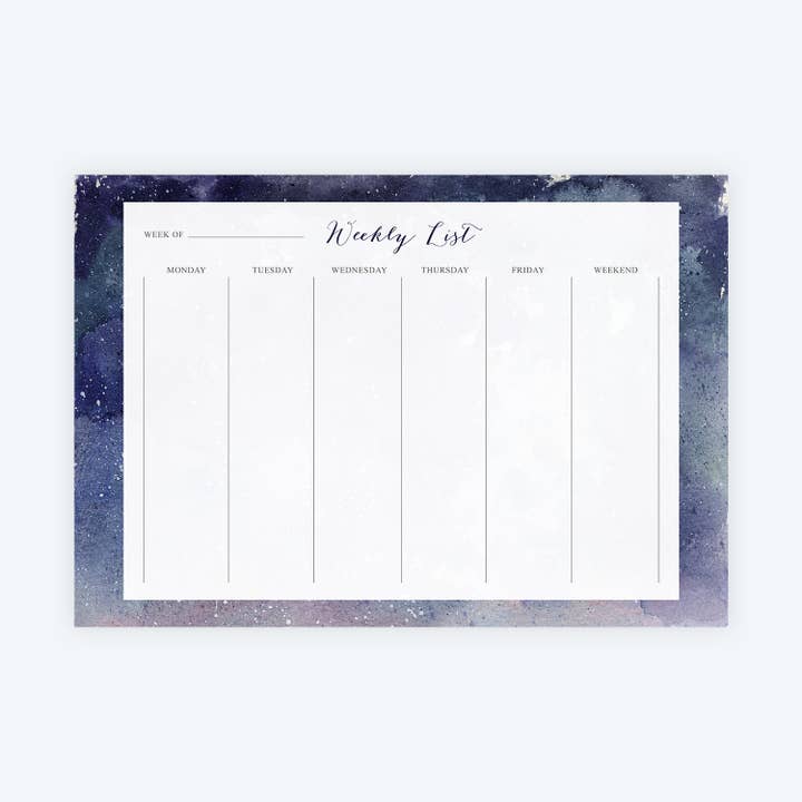 Ugentlig skrivebordsplade - Night Sky for engroshandel hos Elena Markelova Arts