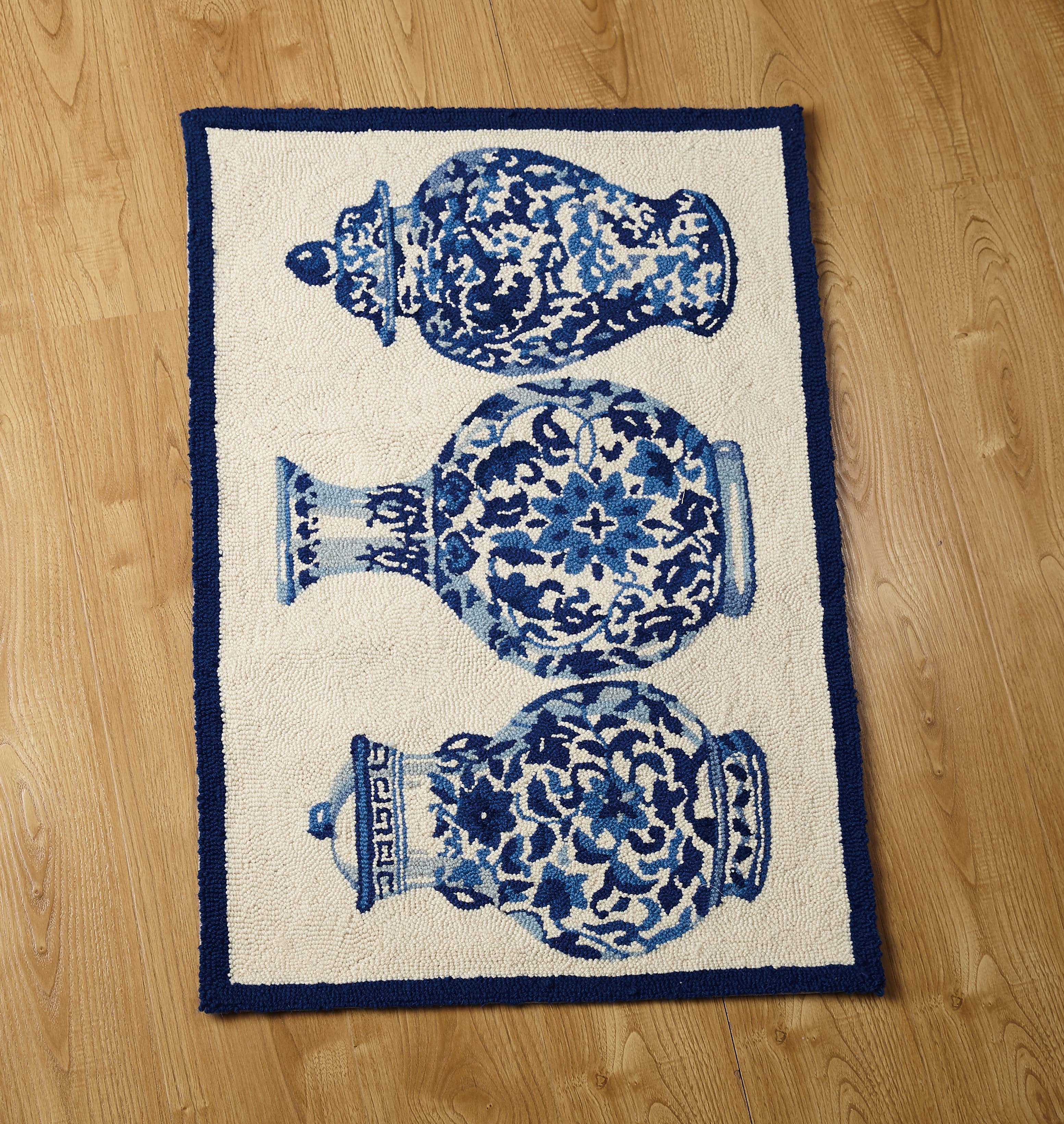 Peking Handicraft - Wholesale Area Rug - Chinoiserie Vases Hook Rug - Sally Eckman Roberts1