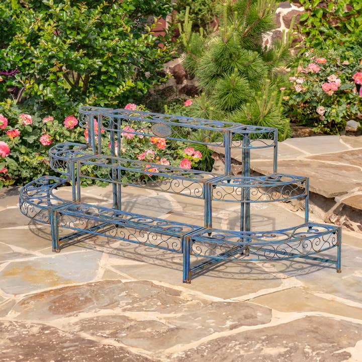 Zaer Ltd. International - Wholesale Plant Pot Stand - Three Tier Metal Riser Plant Stand Display "Stephania"1