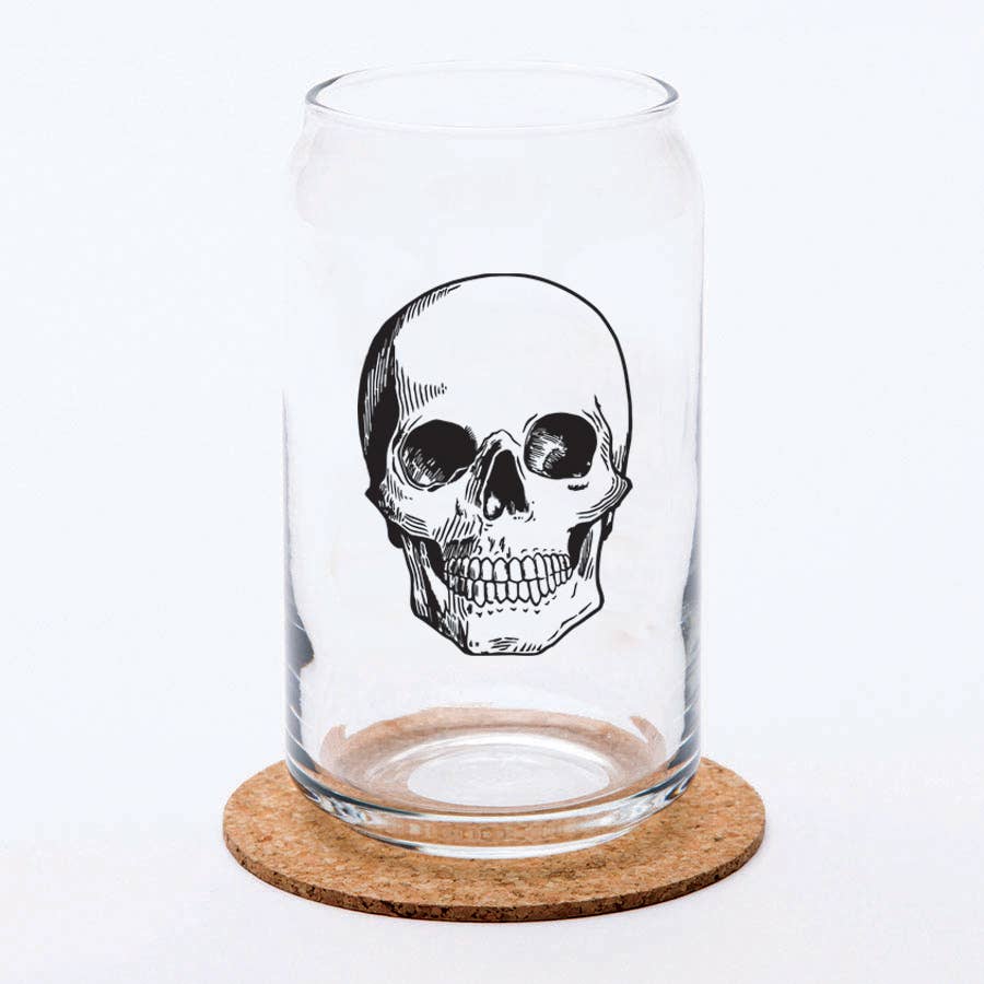 Counter Couture - Wholesale Drinking Glass/Cup - Skull Beer Can Glass | Glass Cup | Iced Coffee Cup2