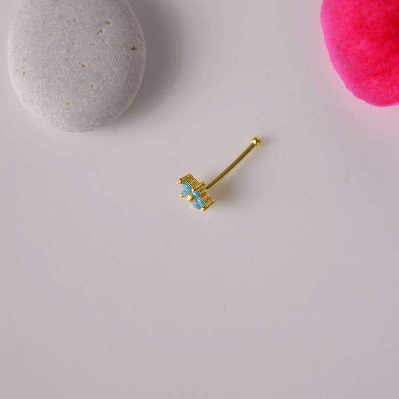 StockJWL - Venta al por mayor Pendientes de botón/aretes de poste - Plata de ley 925, Turquesa, Piercing de nariz con flor de loto, Estudio de nariz, Pequeños estudios de nariz, Pin de nariz, Pines de nariz, Regalo para ella3