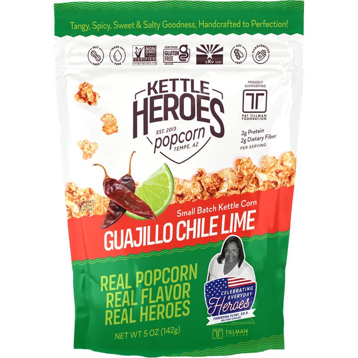 Kettle Heroes Artisan Popcorn - Wholesale Popcorn - Guajillo Chile Lime Kettle Corn