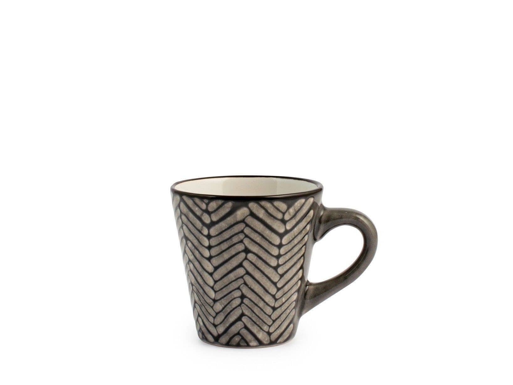 H&H – wholesale Kaffekoppar – Kaffekopp Ethnic i stengods 100cc Blandade färger1