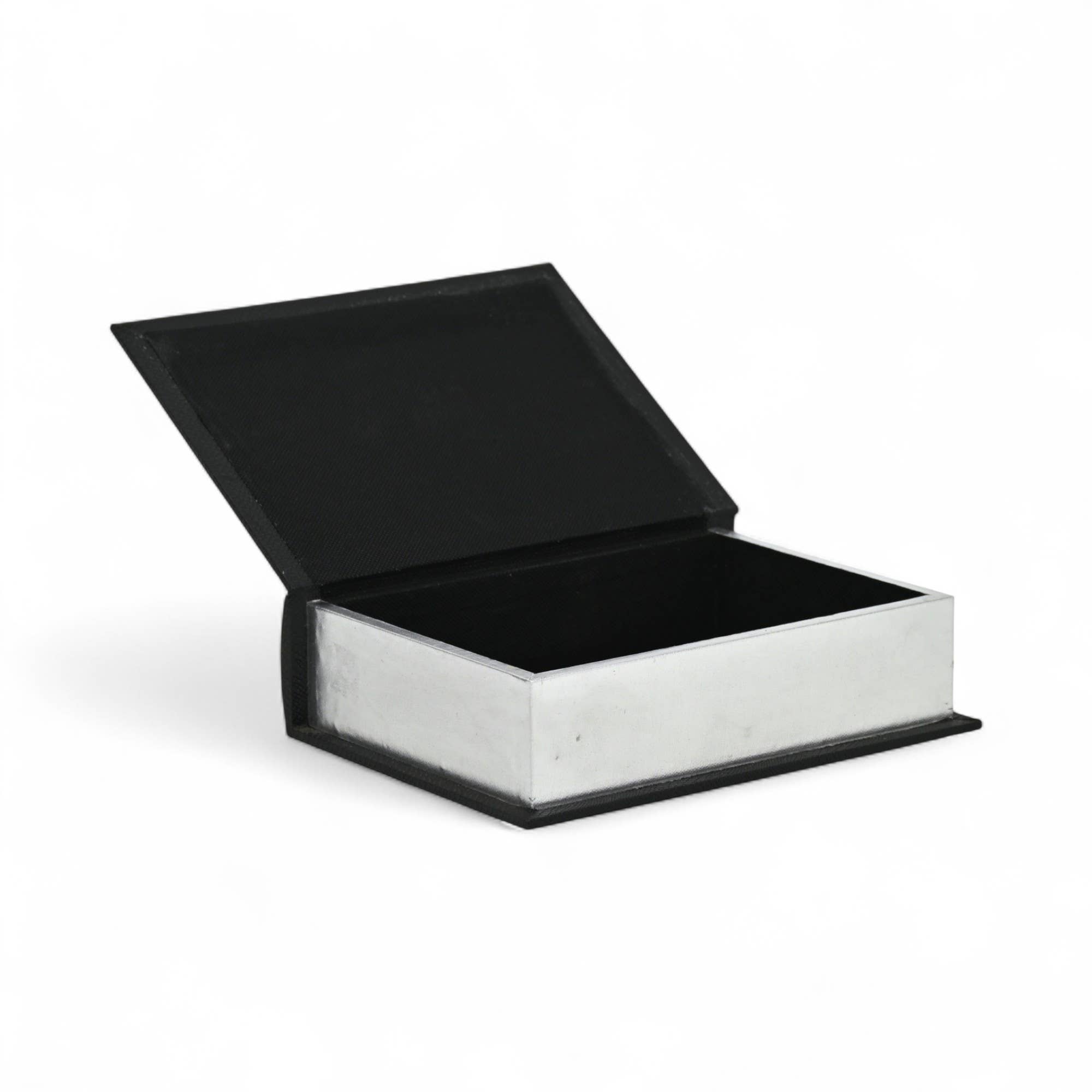 Cheungs Home Decor - Wholesale Decorative Box - Faux Alligator Themed Black Vinyl Wrapped Book Box Set4