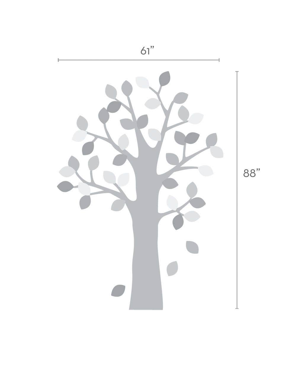 Simple Shapes - Wholesale Wall Decal/Stickers - Patterned Tree with Leaves Wall Sticker4