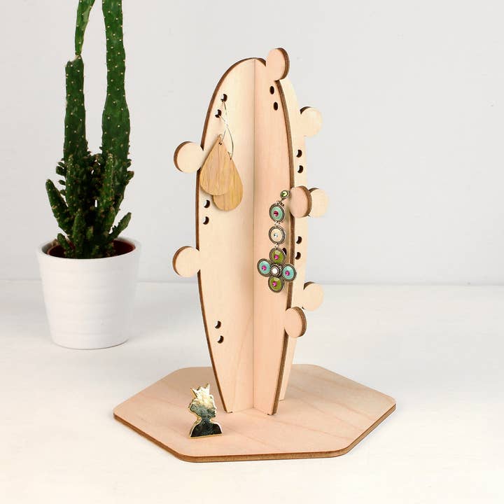 Reine Mère - Wholesale Jewelry Stand & Display - Wooden jewelry holder - Cactus Arizona (made in France)0