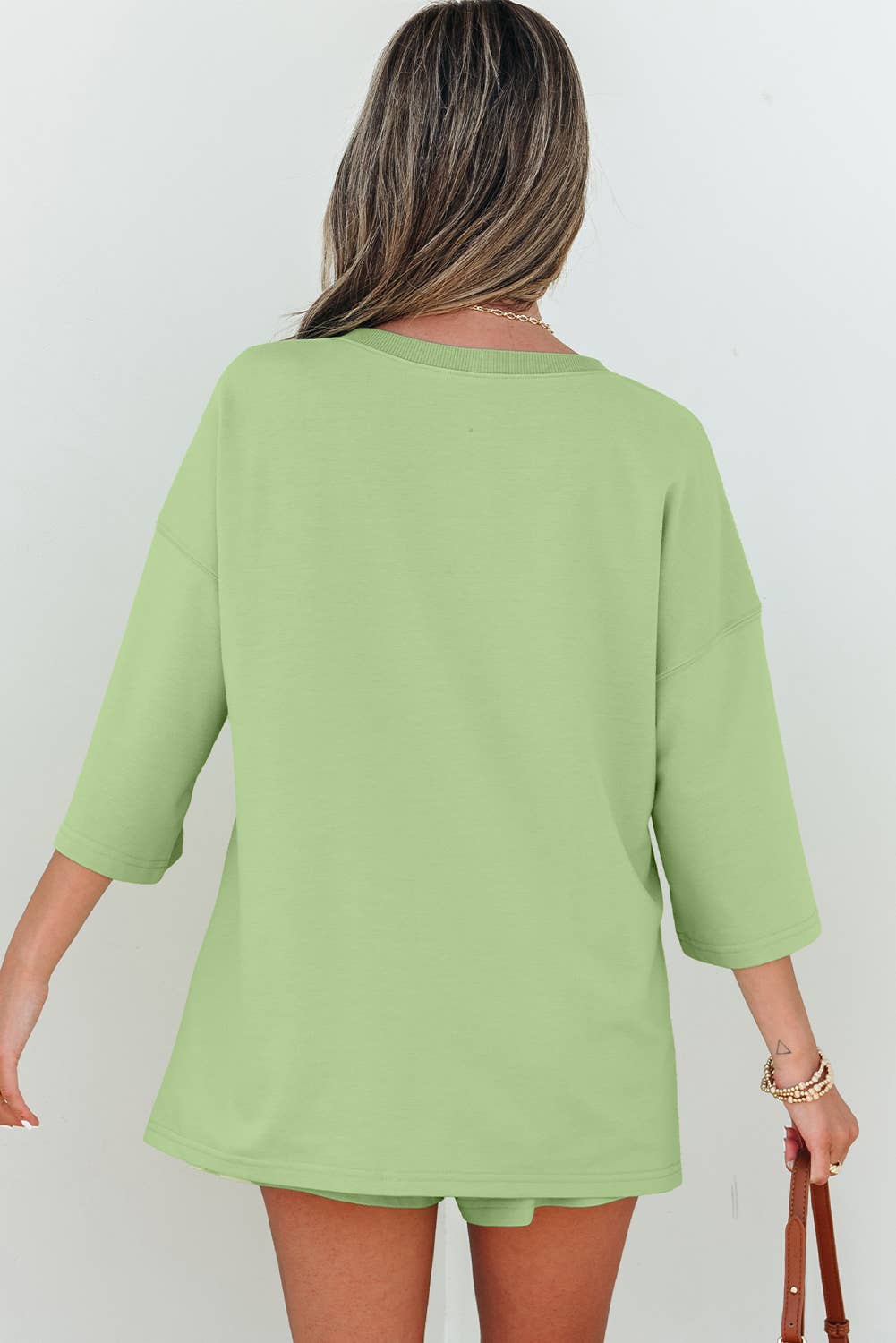 Aapparella - Wholesale Lounge Set - Women's - Solid V Neck Half Sleeve Tee & Shorts Set | S-XL & 1X-4X3