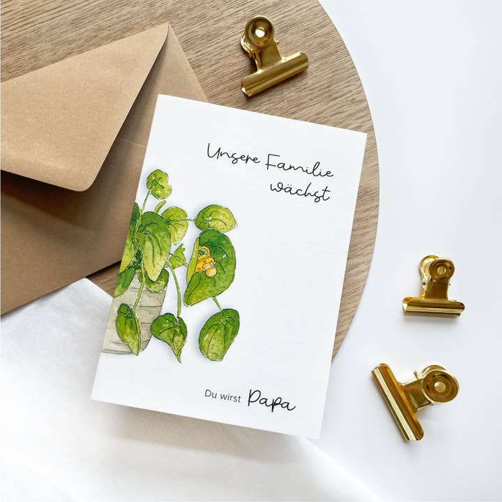 Pregnancy announcement card - family grows | Baby for wholesale by Funkenbunt