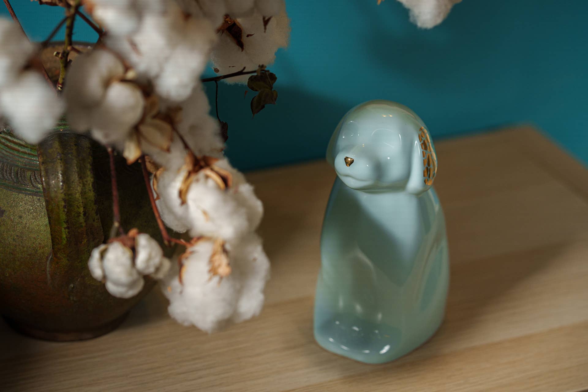 Pulvis Art Urns - Wholesale Pet Urn/Keepsake Box - "Cuddle" Pet Urn for Dog - Baby Blue | Ceramic7