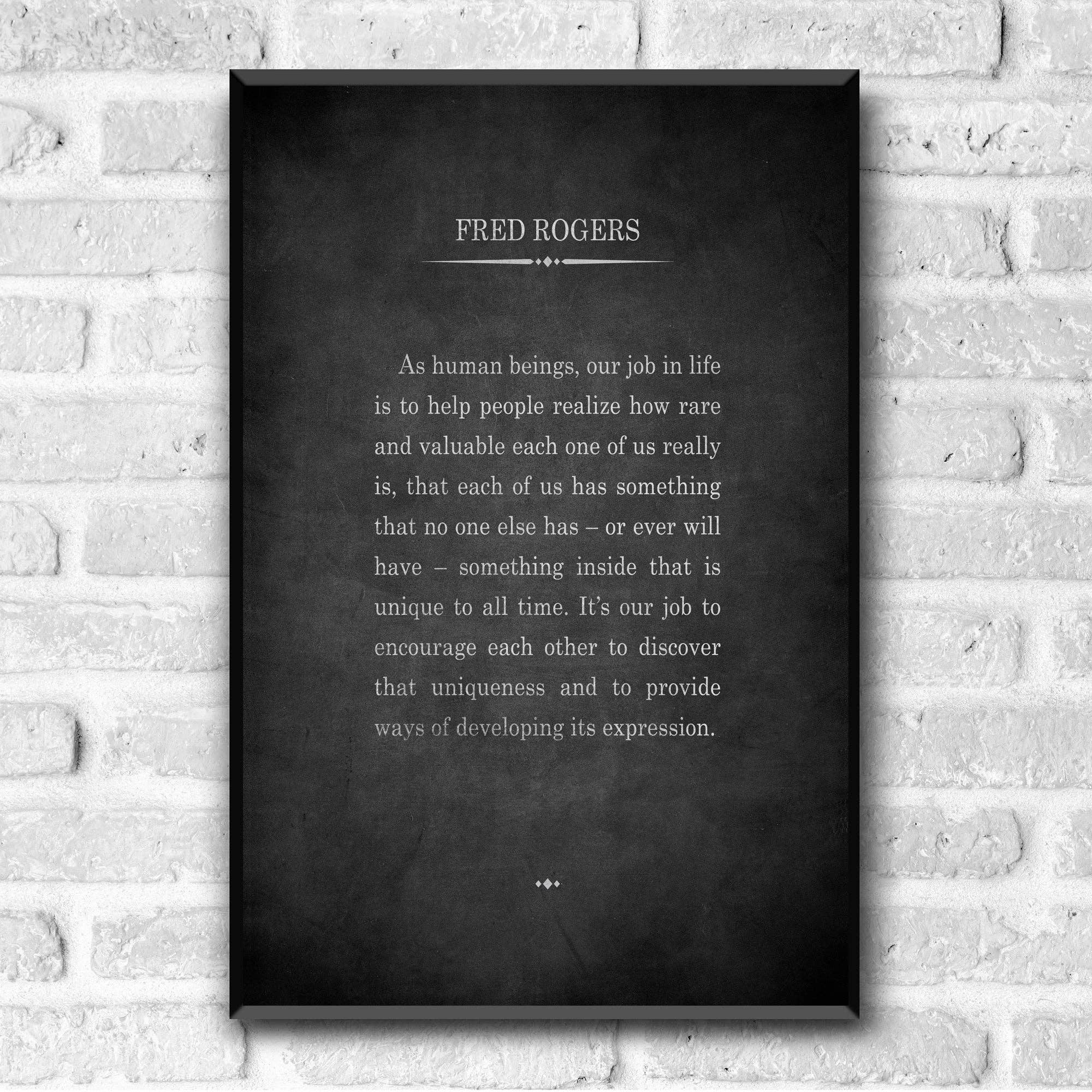 The Good Co. - Vente Affiche d'art - Citation de Fred Rogers Citation inspirante1