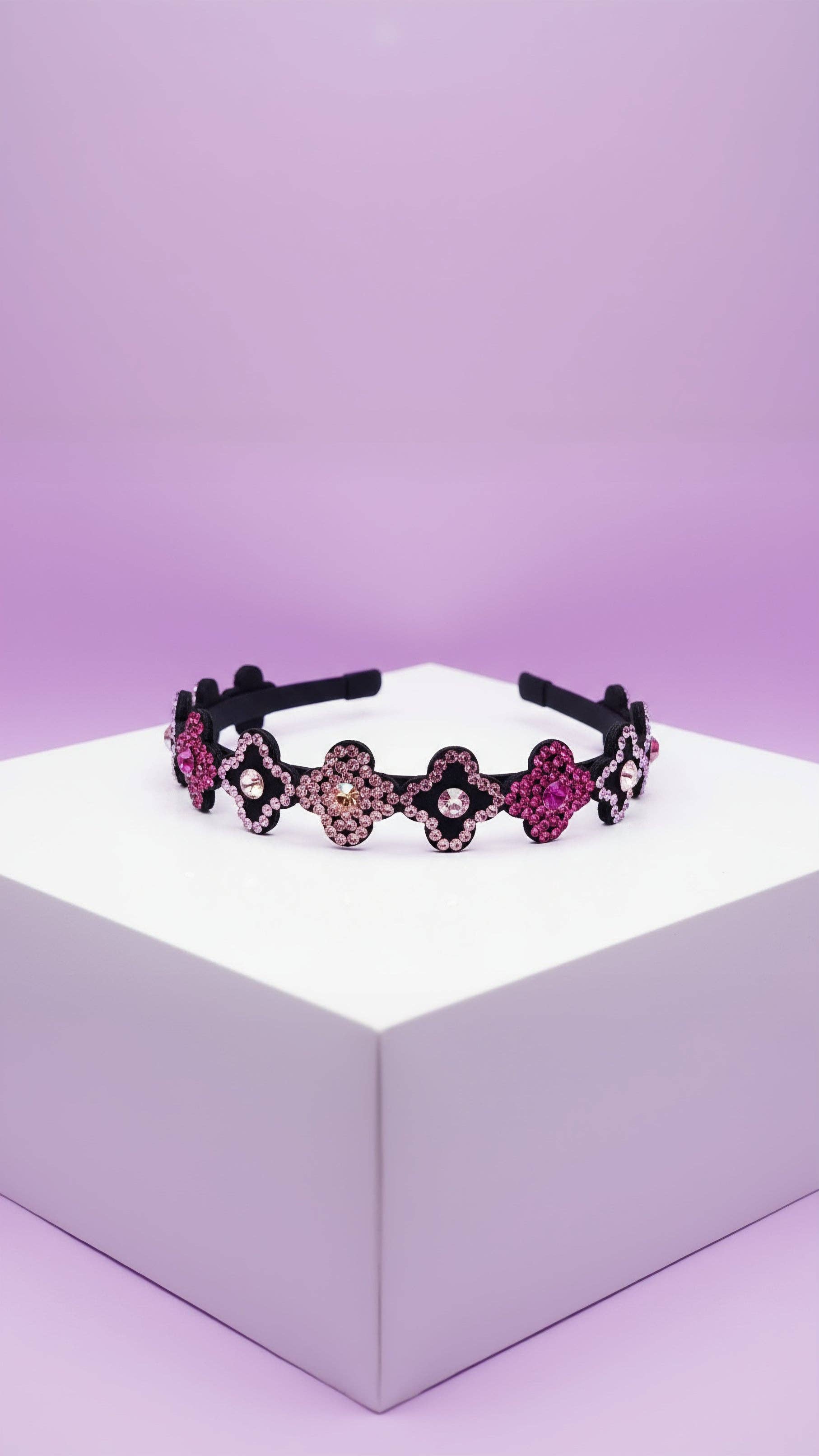 Arya Jewellery Wholesale - Wholesale Fashion Headband - Women's - Clover Crystal Hair band5